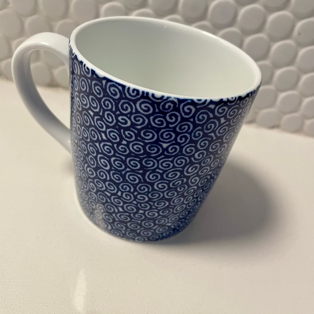 Tiffany & Company Blue Vines Coffee Mug Cup